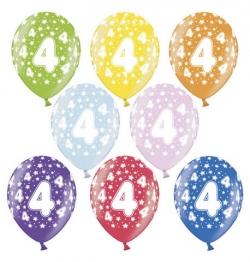 Balón č.4 s hviezdičkami, 10ks