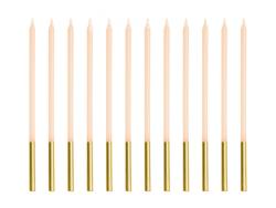 Tortové sviečky marhuľovo-zlaté, 14cm