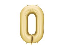 Fóliový balón č.0 Gold saten