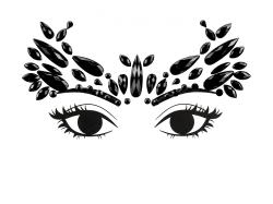 Dekoračné kryštáliky na tvár 04