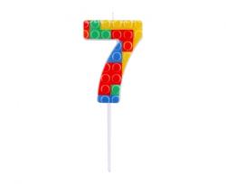 Sviečka Lego 7 farebná