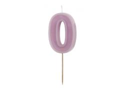 Sviečka č.0 violet, 6cm