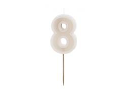 Sviečka č.8 slonová kosť, 6cm
