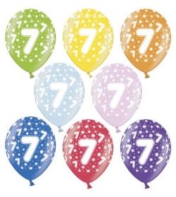 Balón č.7 s hviezdičkami,10ks