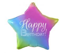 Fóliový balón Hviezda dúhová 45cm