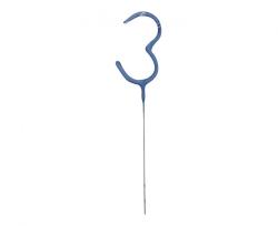 Tortová prskavka č.3 modrá