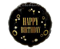 Fóliový balón Drink čierny