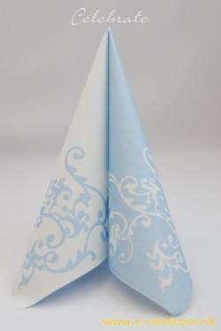 Servítky 24 bielo-modré