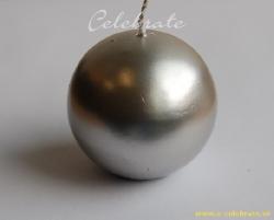 Svieca Guľa strieborná