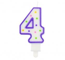 Sviečka číslo 4 bodky