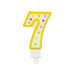 Sviečka číslo 7 bodky