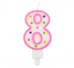 Sviečka číslo 8 bodky