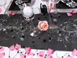 Novinka-Organza vzor čierna